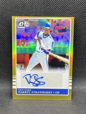 Darryl Strawberry 2019 Panini Donruss Optic True Gold Auto Holo # /7 Mint