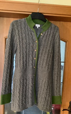 Steffner Trachtenstrickjacke lang Gr. 38/40 mit Zopfmuster