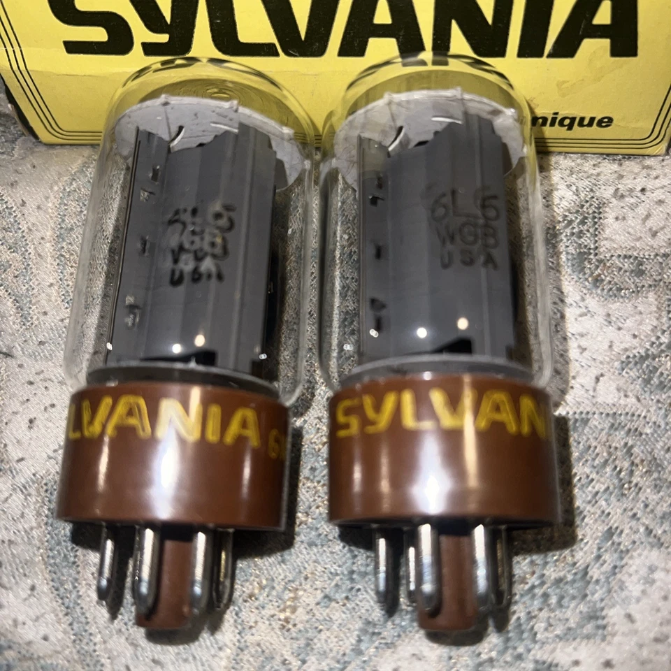 Matched Pair Sylvania 6L6WGB NOS Tube excellent condition see are other tubes ￼￼ - Image 2 of 4
