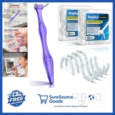 Long Dental Flosser Kit with Reusable Handle  120 Extra-Strength Refills
