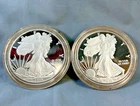 Lot (2) 2018-W & 2019-W American Silver Eagle $1 Proof 1 oz .999 Silver