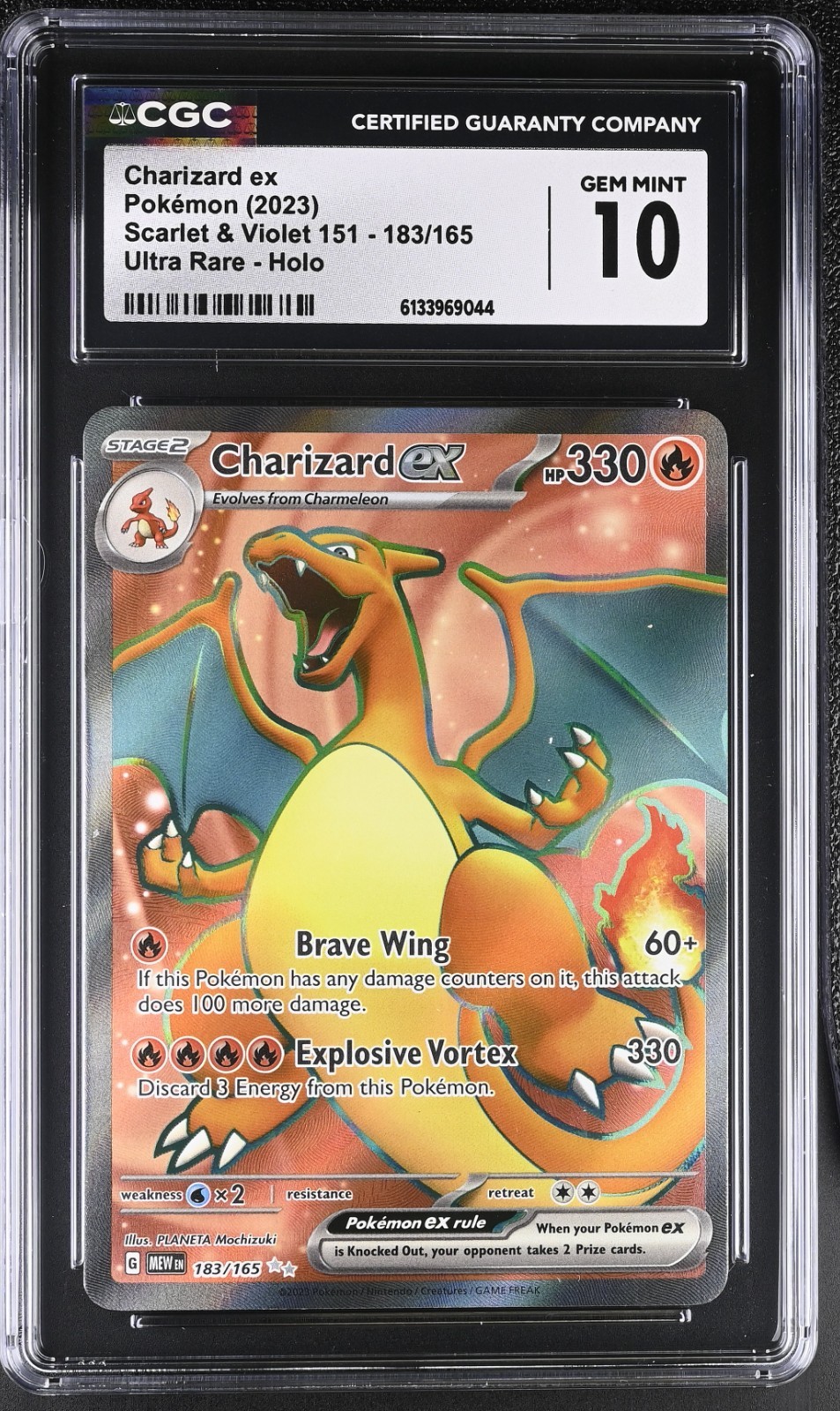 Charizard ex 183/165 Scarlet & Violet 151 Holo CGC GEM MINT 10 ULTRA RARE