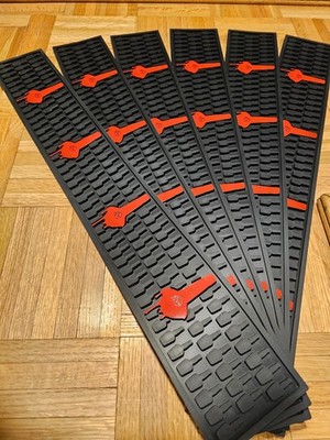 **NEW** LOT OF 6 = Makers Mark Bourbon Whiskey Rubber Bar Rail Spill Mat Sign