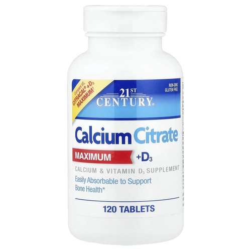 Calcium Citrate + D3 Maximum, 120 Tablets