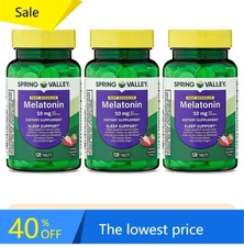 (3 pack) Spring Valley Melatonin Sleep Support Dietary Supplement Tablets⭐️