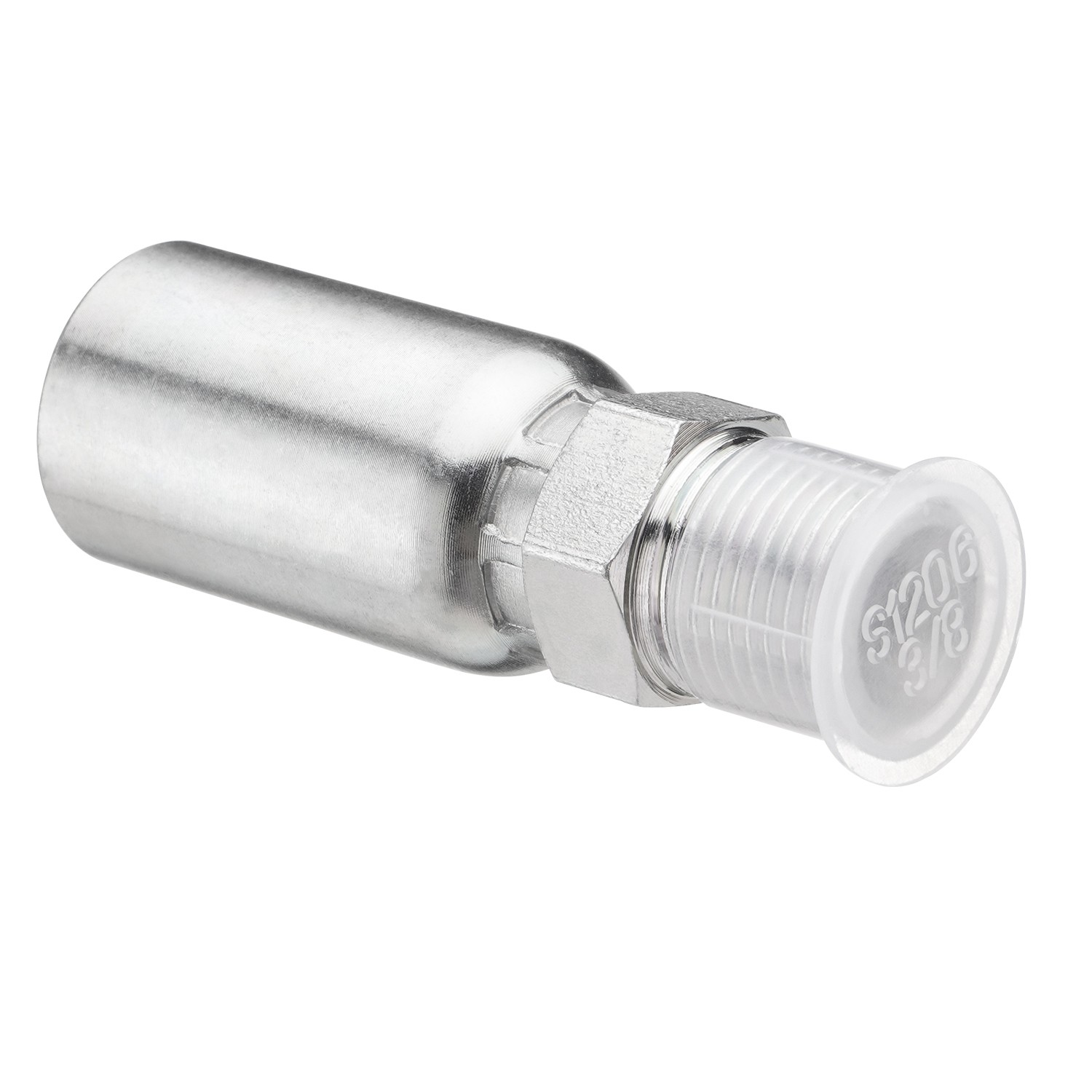 12 Pack Hydraulic Hose Fittings, 3/8" I.D. Hose X 3/8" NPTF Male with Protection