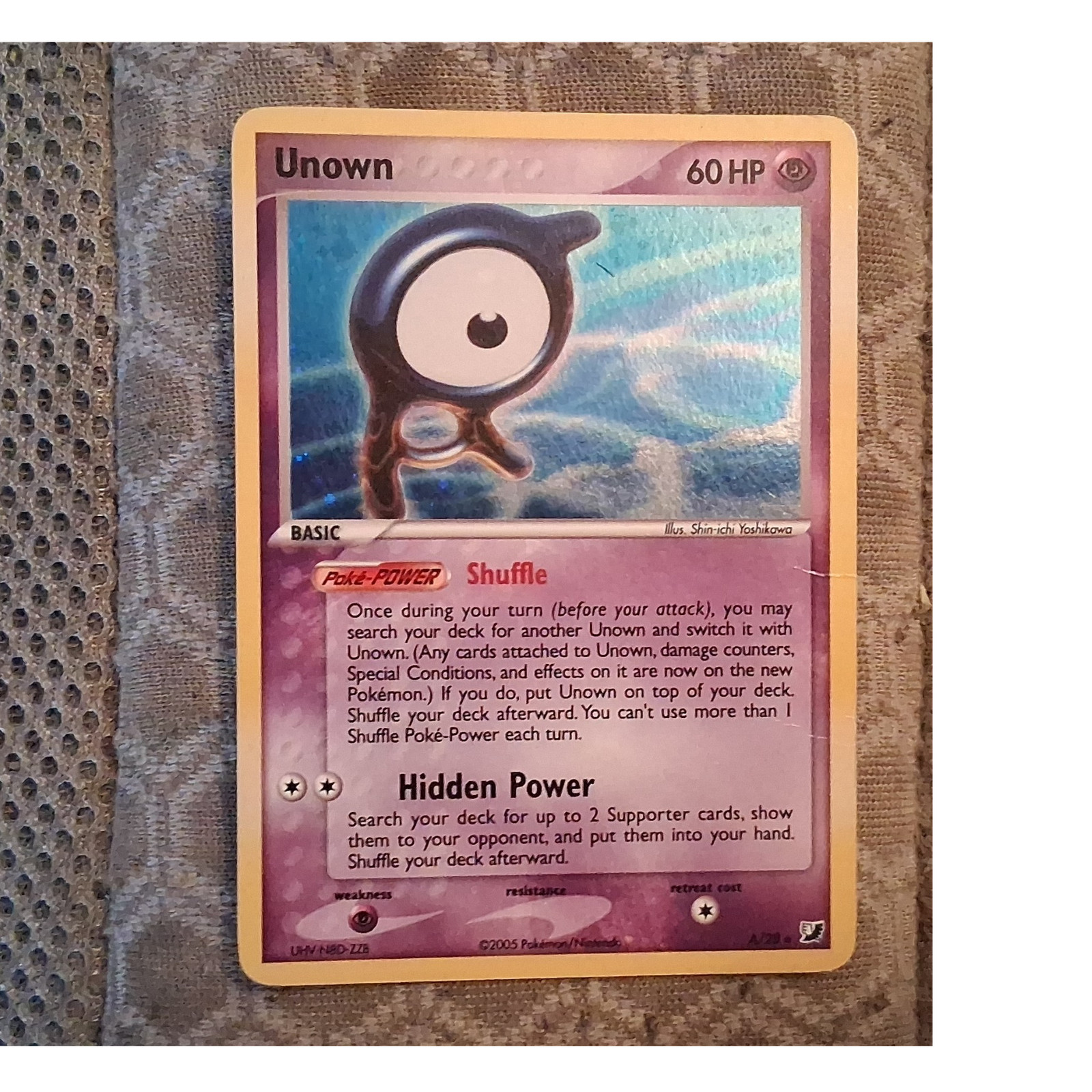 Pokémon Unown H H/28 Unseen Forces Holo Rare 60 HP 2005 Unlimited English