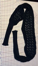 Knitted Scarf with Sleeves Navy Blue No Tags