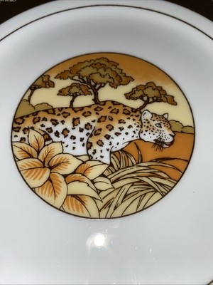 Vintage 4 Muirfield Salad Plates Outback Leopard Motif 8.5” EUC | eBay