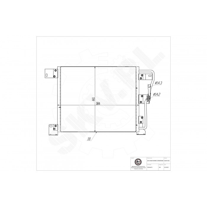 Condensateur de clim Jeep Grand Cherokee K55115864 K55115864AB radiateur