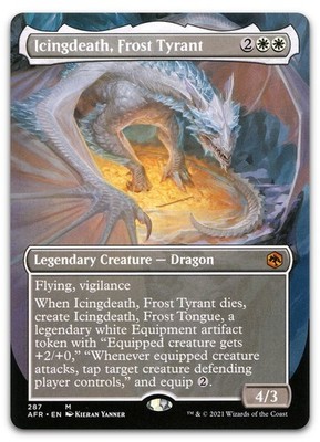 Icingdeath, Frost Tyrant (Borderless) #287 (NM) Forgotten Realms AFR Magic MTG