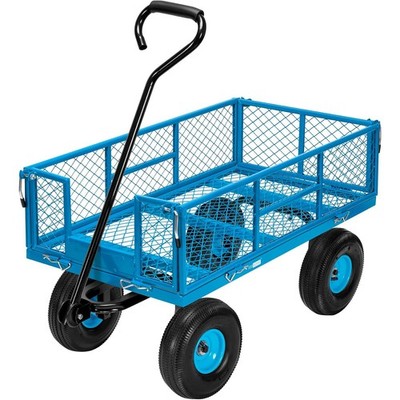 Heavy Duty 880lb Garden Cart Utility Wagon Yard Lawn Trolley w/ Pneumatic Wheels