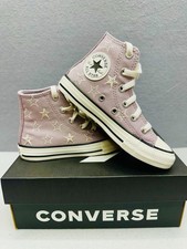 Converse CTAS Girls 12 NWB Frozen Thistle Purple Stars High Top Chucks Sneakers