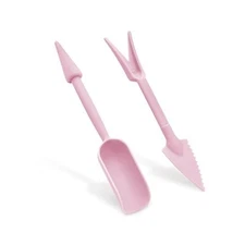 Transplanting Tool Set, 2Pc Small Plastic Sowing Digging Tools Kit Pink