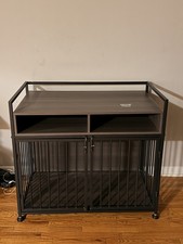 Heavy Duty Dog Kennel Furniture with Detachable Door and Anti-Chew. Dog Crate.