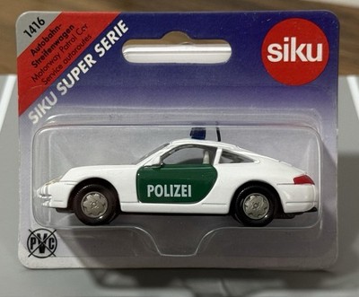 SIKU 1416 Porsche 911 Carrera Polizei Autobahn-Streifenwagen 1:55 in OVP
