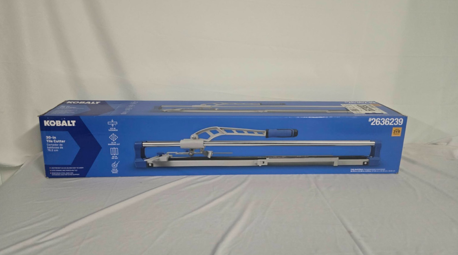 NEW- KOBALT 30" Ceramic & Porcelain Tile Cutter Kit- Up To 1/2" Thickness!