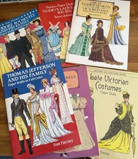 Lot of 4 Tom Tierney Paper Dolls +2 Others Full Color Uncut