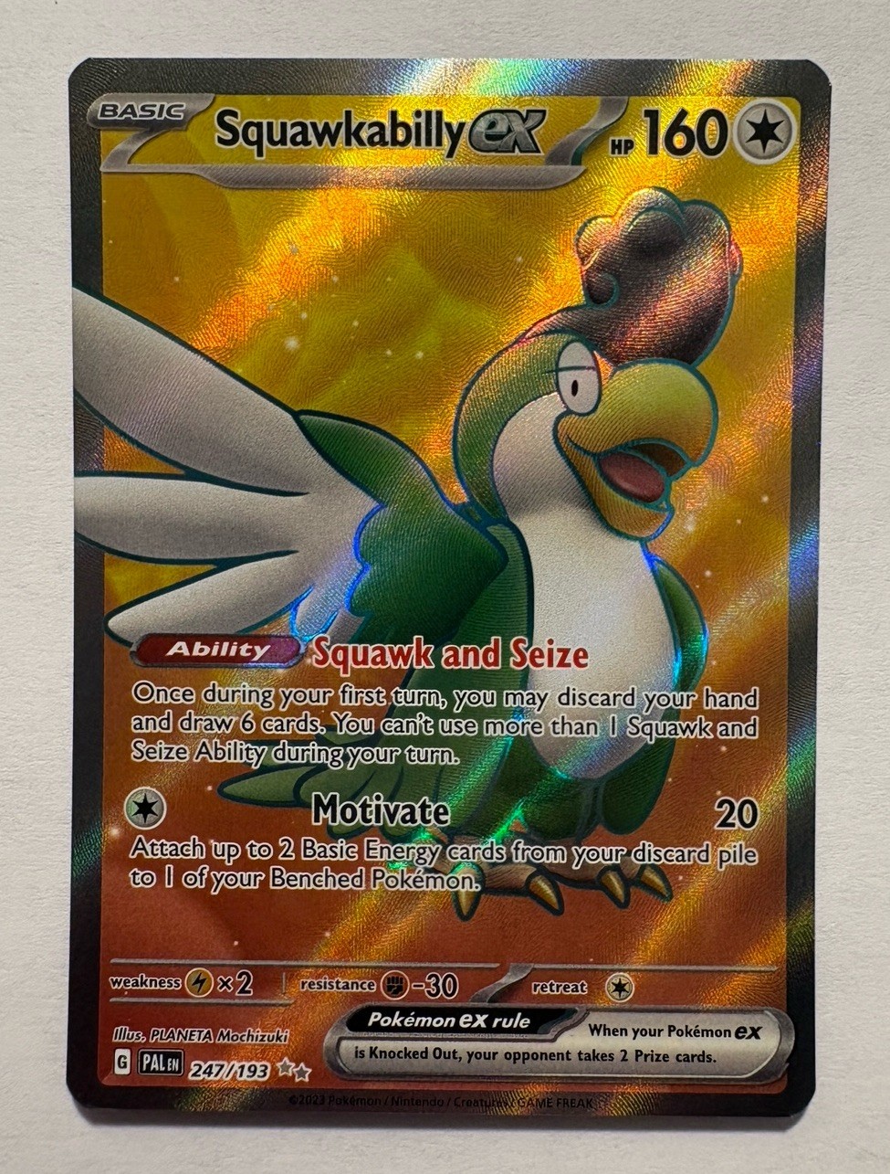 Squawkabilly ex 247/193 - Paldea Evolved Ultra Rare NM