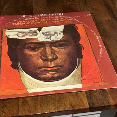 rca red seal beethoven favorite concertos heifetz rubinstein boston symphony lp