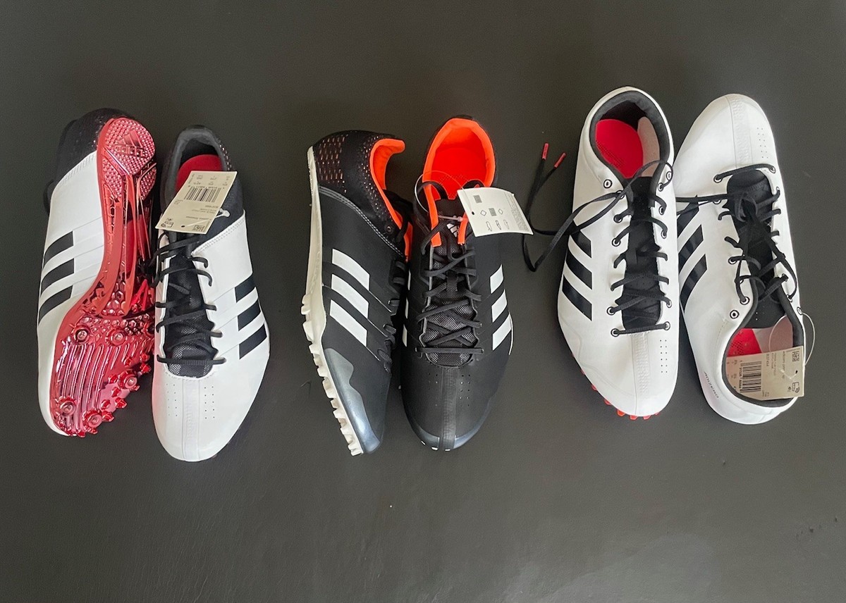 Two pair Adizero finesse size and One size Adizero prime SP