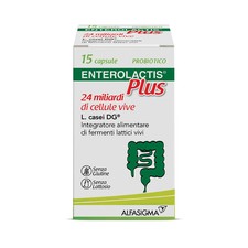Enterolactis Plus Integratore di Fermenti Lattici Vivi, 15 Capsule