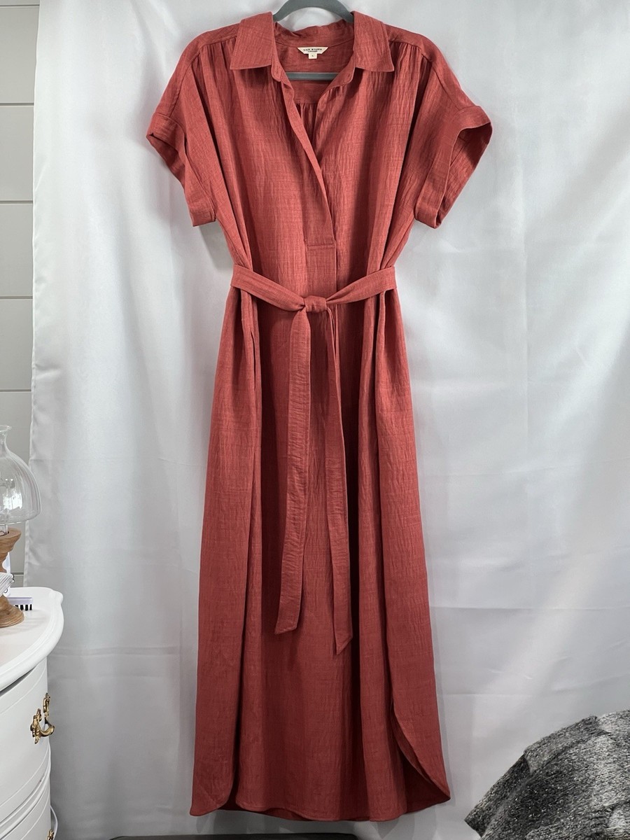 chinese dress ladies Lighthearted Days Green Stripe Belted Button Front Maxi Shirt Dress main image 1