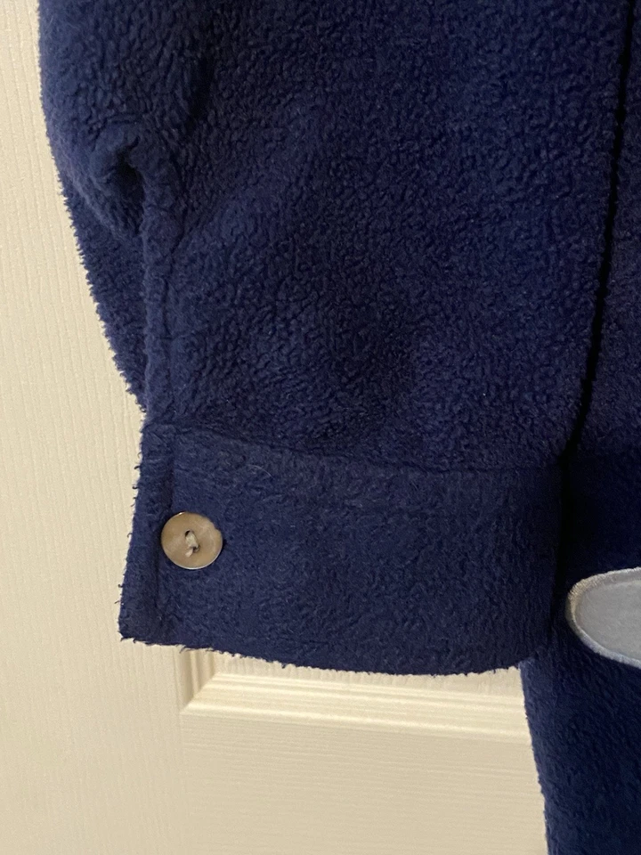 Quacker factory Blue Fleece Christmas Button up Jacket size 3X embroidered,beads - Image 3 of 4