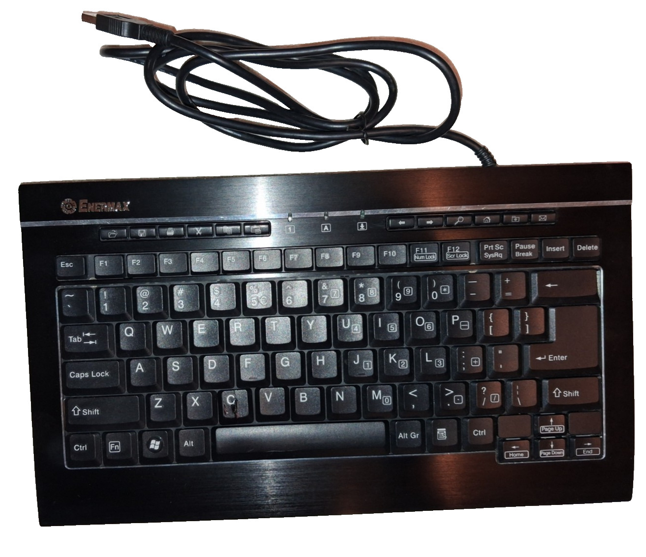 Enermax Aurora Brushed Aluminum Keyboard Model KB006U-B Black *FREE SHIPPING!*