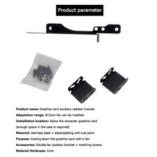 PCI Slot Bracket Dual Cooling Fan Mount Rack Heatsink Brackets for 80 /90 /120mm