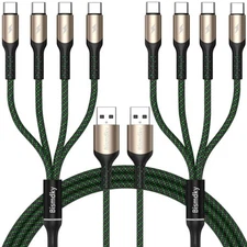 2Pack 4FT Multi Charging Cable ，USB C Splitter Cable，4 in 1 Fast Charging... 
