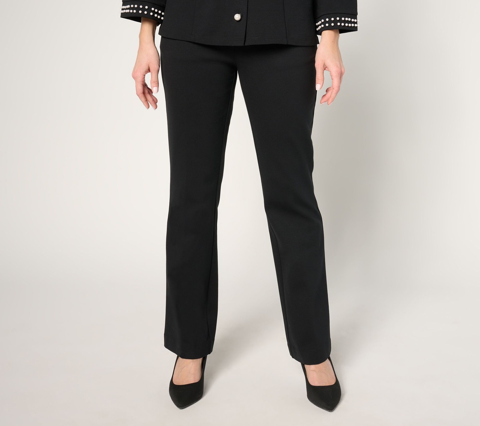 BEAUTIFUL by Lawrence Zarian Women's Pants Sz M Pull-On Tailored Black A675932