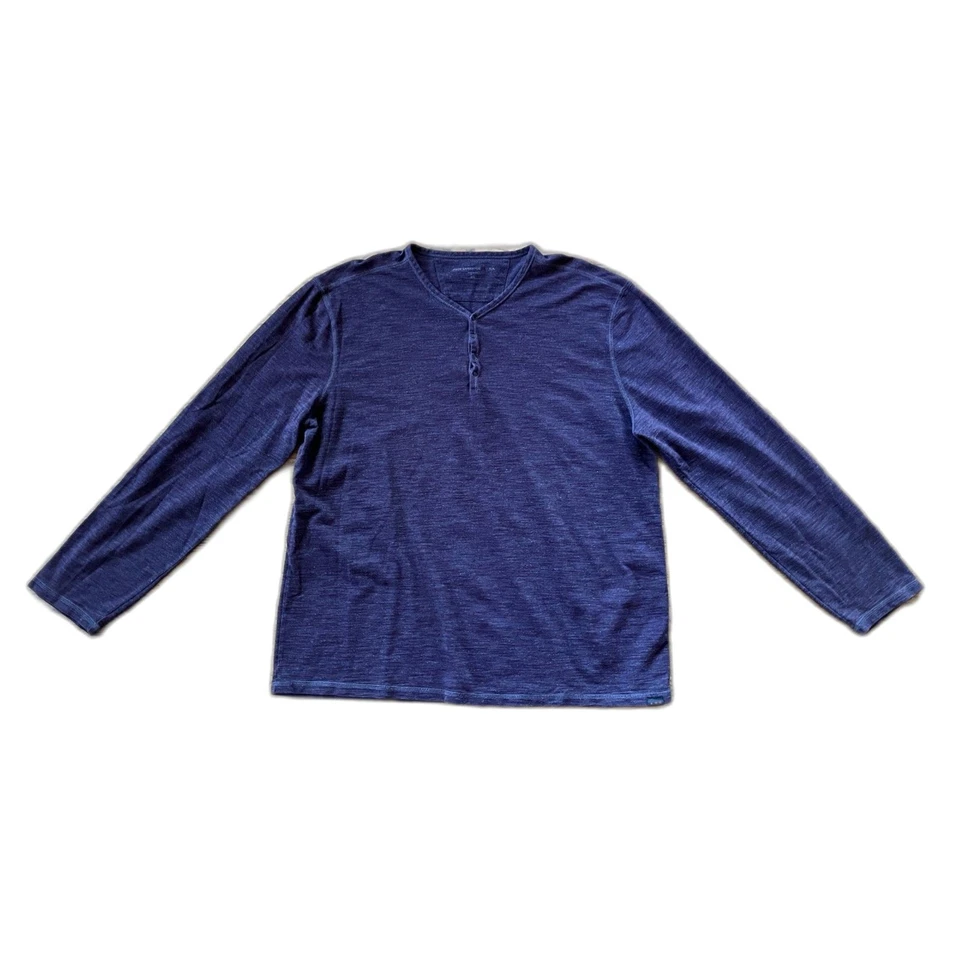 Camisa Top John Varvatos Star EE. UU. Granate Botón a Presión Henley Para Hombres Talla XXL Foto 3 de 4