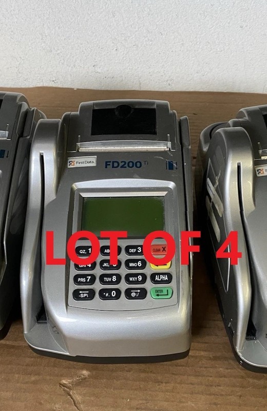 Lot Of 4 Genuine FirstData Silver Wireless Portable Terminal