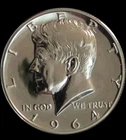 1964 Kennedy Half Dollar GEM PROOF - PR PF, TYPE 1 REVERSE, STR.G