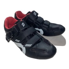 Peloton Size 40 Cycling Shoes Womens 9 Mens 7 Black & Red