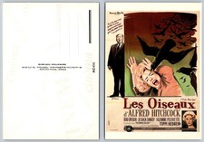Alfred Hitchcock's The Birds Movie Poster Postcard - Les Oiseaux Film Art