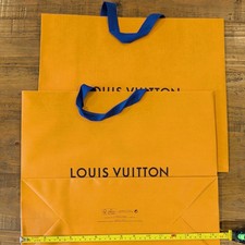 LOUIS VUITTON 15.5" x 13" x 6" Large Authentic Gift Shopping Paper Bag Orange