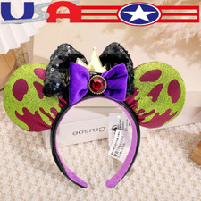 Disney Parks Snow White Evil Queen Poison Apple Ears Headband US