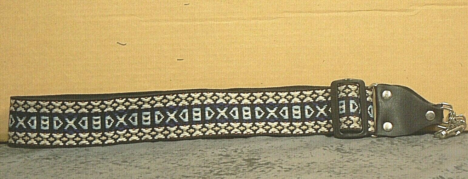 Later 1980's Blue Version of Traditional Pattern Hippie Camera Strap A3024