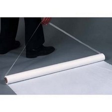 125' White Poly  Plastic Wedding Aisle Runner W/Tape Rope