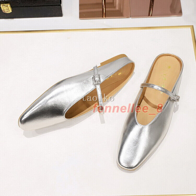 PANTOFOLA D’ORO Pantofole donna punta chiusa slip on mules fibbia Mary Jane scarpe festa casual nuove