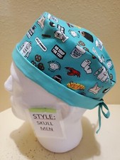 Seinfeld Men's Skull/Chemo Surgical Scrub Hat/Cap Handmade