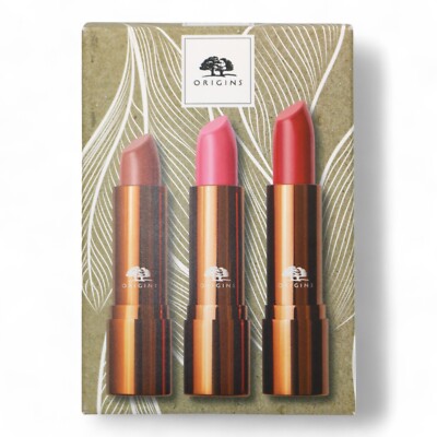 Origins Pretty Pout Blooming Bold Lipstick Set of 3 For Womens  0.1 x 3