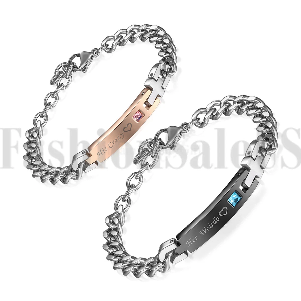 Couple stainless store steel bracelets