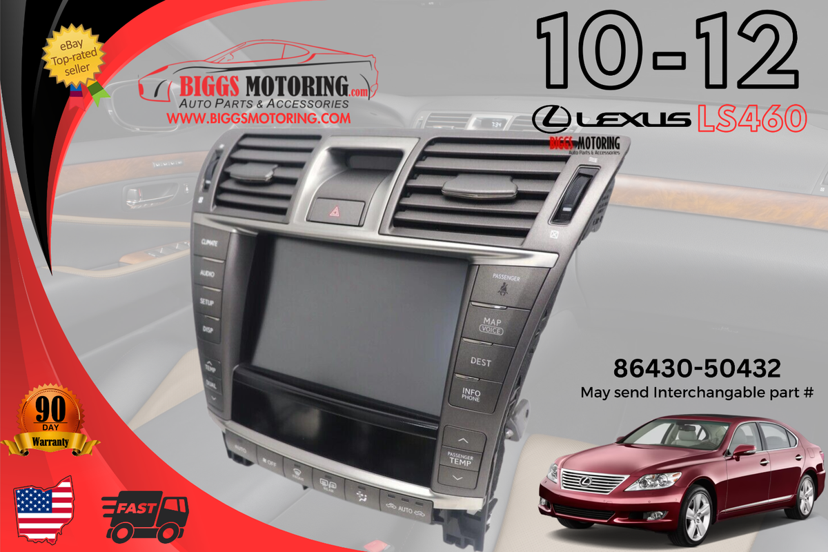 2010-2012 Lexus LS460 Navigation Radio Cd Player Display Screen