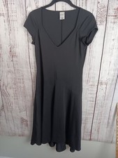 Old Navy Midi Dress Women's Small Short Sleeves Pullover Black 