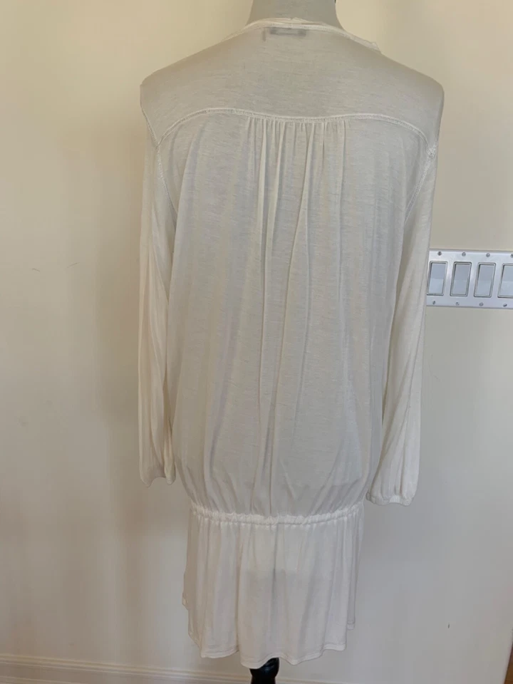 Vestido MAGASCHONI Mujer Junior Blanco Off Lentejuelas Botones Cintura Elástica Talla S Foto 3 de 4