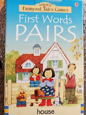 USBORNE FARMYARD TALES GAME - PAIRS- FIRST WORDS MATCHING GAME NEW 52 CARDS