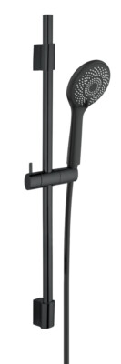 WENKO Brauseset Watersaving Schwarz, Länge Stange: 70 cm